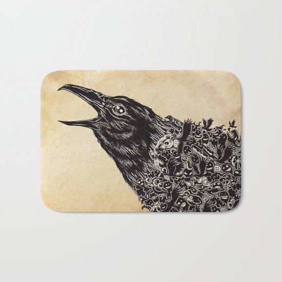 CROW-ded Bath Mat