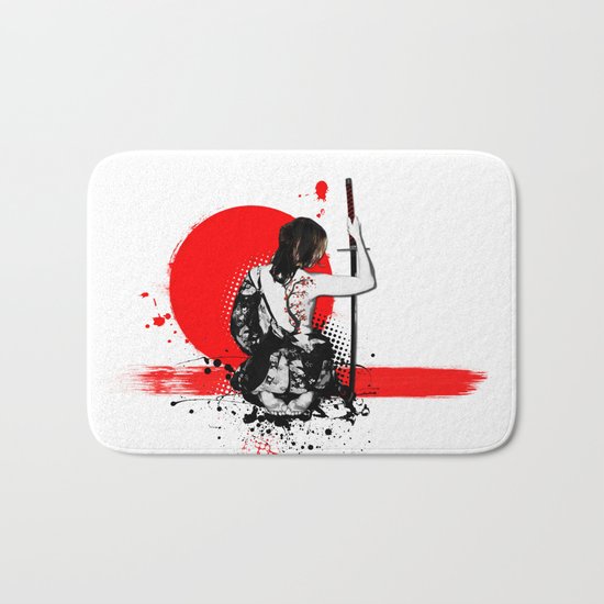 Trash Polka - Female Samurai Bath Mat