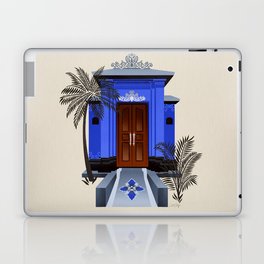 Balinese Doorway – Blue Laptop Skin