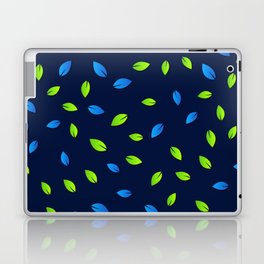 Blue & Green Color Autumn Leaf Design Laptop Skin