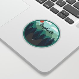Blue Heeler Explore (Artwork by AK) Sticker