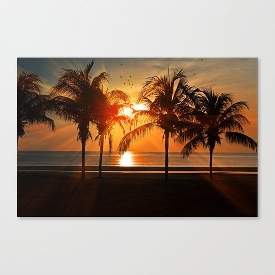 Sunset in the Tropical Islands Canvas Print
