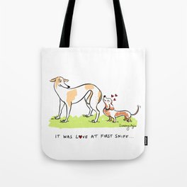 Love at first sniff Tote Bag