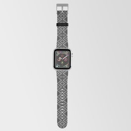 Southwestern textured navajo pattern in black & white Apple Watch Band
