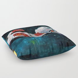 Traveling at the speed of light Floor Pillow