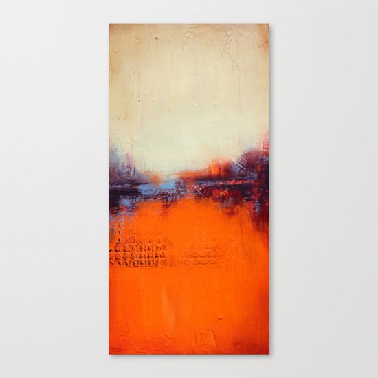 Orange and White Canvas Print