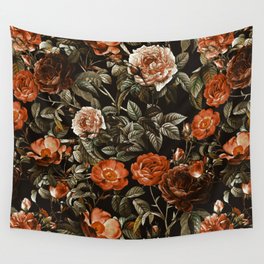 Autumn Winter Flowers Wall Tapestry