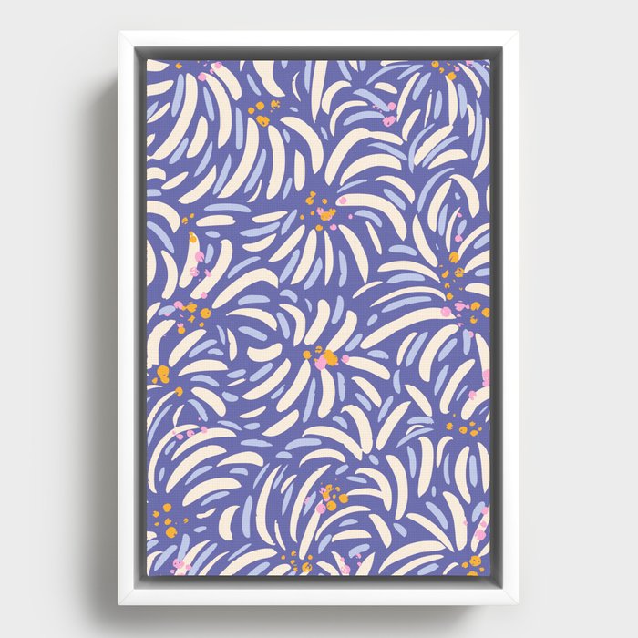 Powerful and floral pattern Framed Canvas