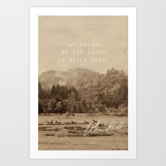 Keats: Poetry Art Print