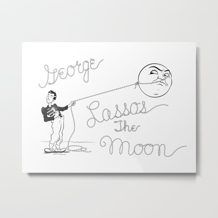 It's a Wonderful Life - George Lassos the Moon Metal Print