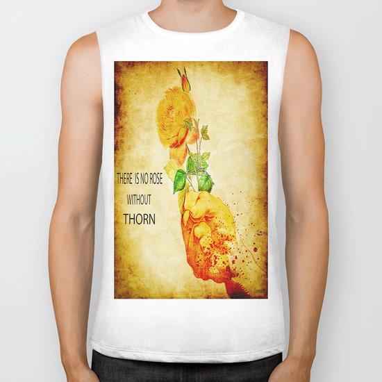 There is no rose without thorn Biker Tank