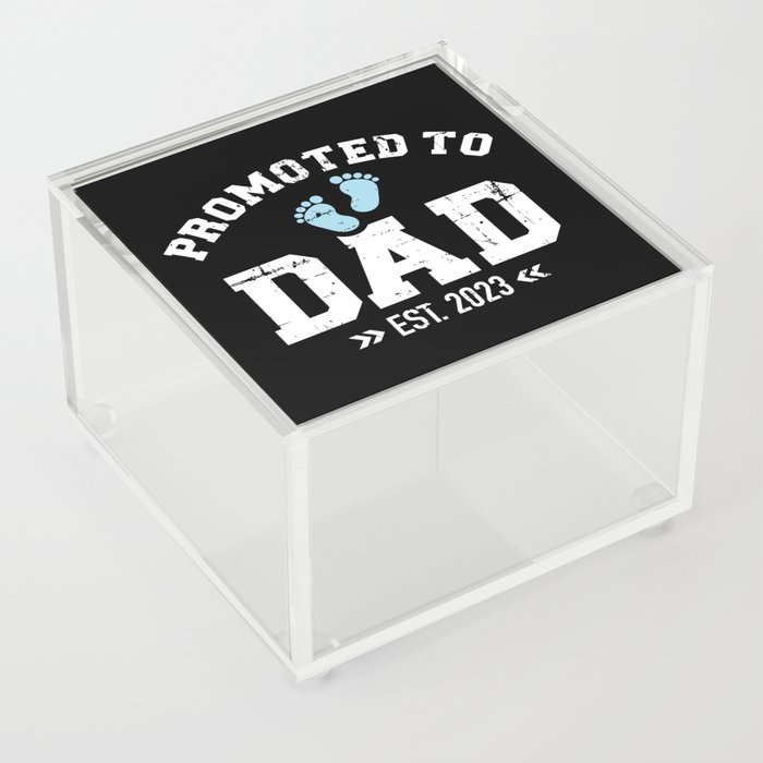 Promoted to dad 2023  pregnancy announcement Acrylic Box