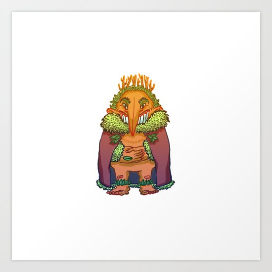 Mr Greedy Art Print