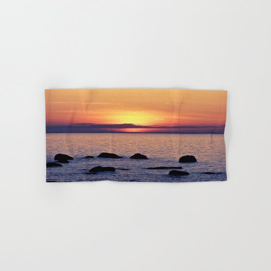 Summer's Glow and the Circle of Rocks Hand & Bath Towel