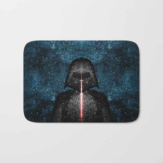 Darth Vader with Lightsaber in Galaxy Bath Mat