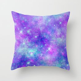Purple Star Cosmic Glittering Galaxy Throw Pillow | Purplegalaxy, Starspurple, Astronomy, Pretty, Purplestargalaxy, Stargalaxy, Stars, Purpleblue, Galaxy, Blue 