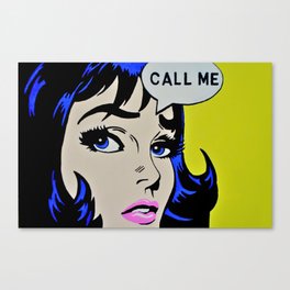 Pop Art "Call Me" Canvas Print