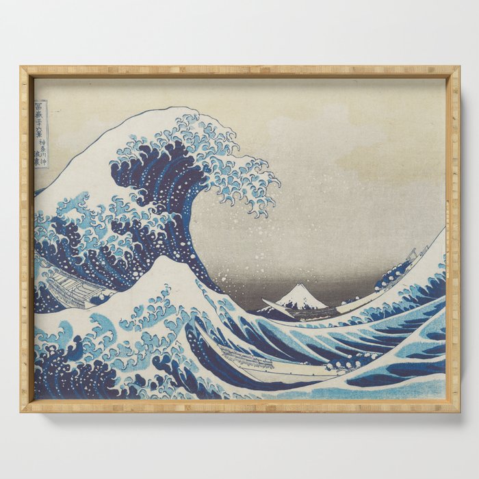 Hd Original Great Wave Off Kanagawa Serving Tray By Histrionicole