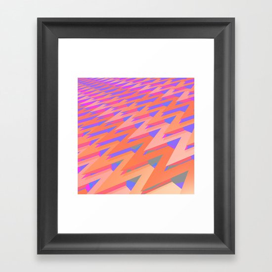 Pastel ZigZag Pattern Framed Art Print