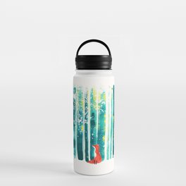 Fox in quiet forest Water Bottle