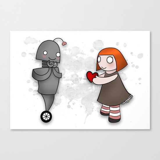 Robot Love Canvas Print