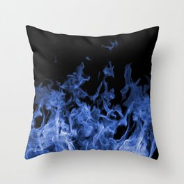 Blue Flame Throw Pillow