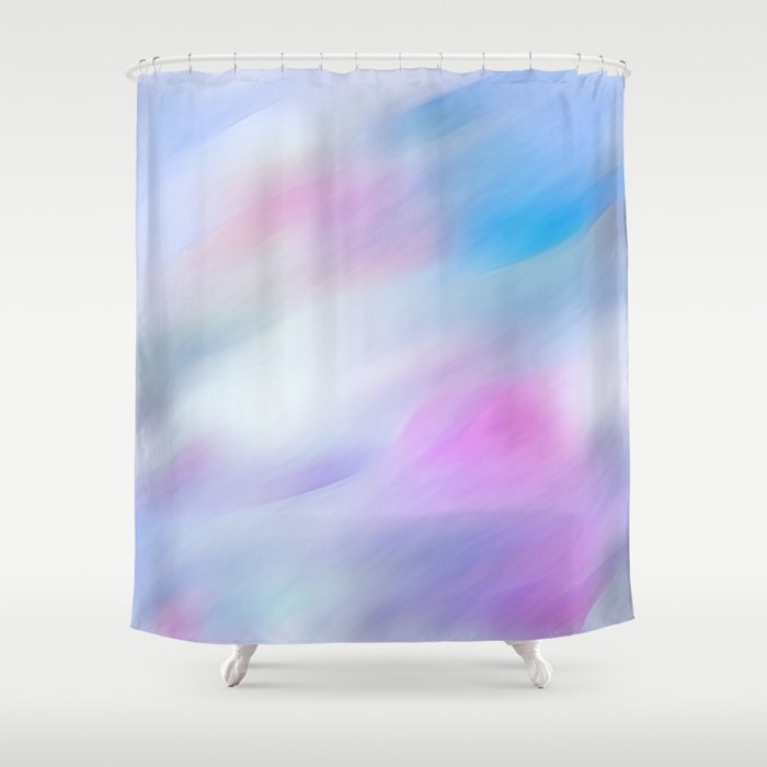 Abstract Waves Shower Curtain