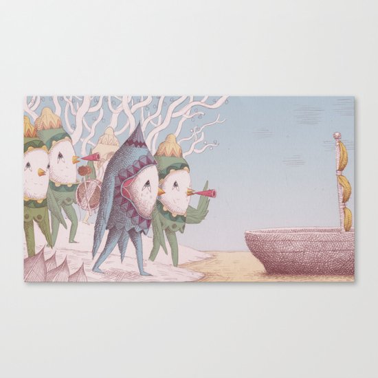 Drummer Bird Leaving Canvas Print