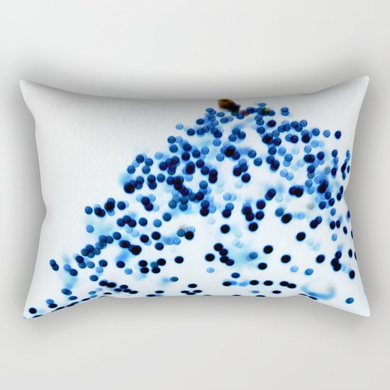 Oh Christmas Tree, Oh Christmas Tree, blue and white Rectangular Pillow