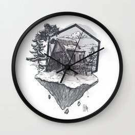 Lonely Snow House Wall Clock | Concept, Lonleyhouse, Pieceofearth, Drawing, Piece, Illustration, Abstract, Javicodina, Digital 