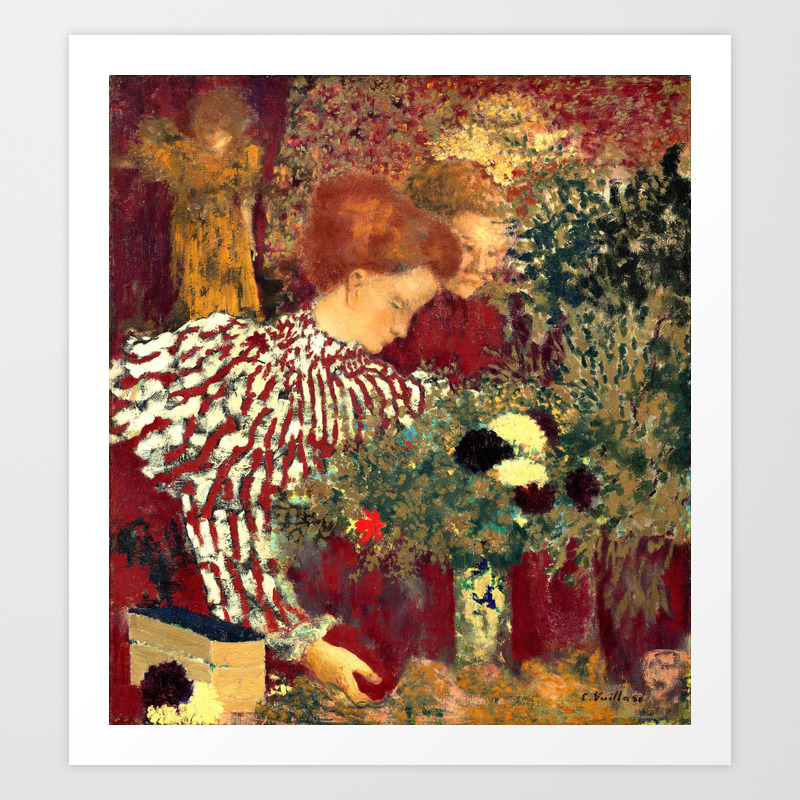 Woman In A Striped Dress By Edouard Vuillard Les Nabis Oil