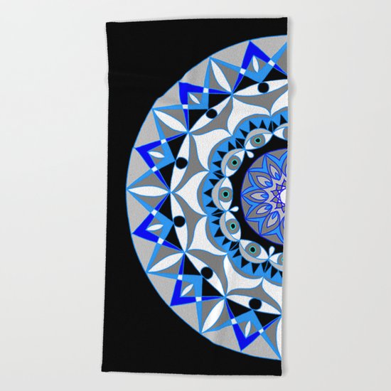 My Peace Mandhala | Secret Geometry | Energy Symbols Beach Towel
