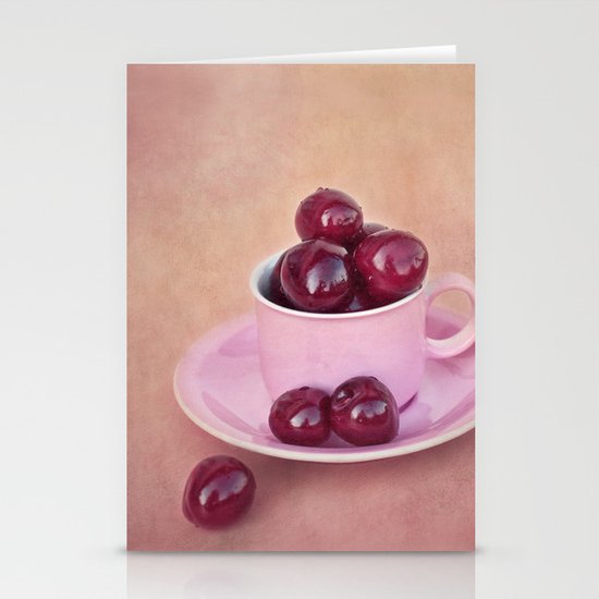 SUMMER CHERRIES Stationery Cards