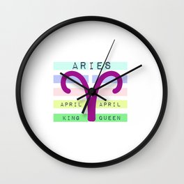 Aries Zodiac Wall Clock