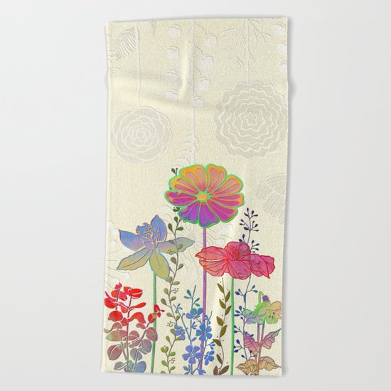 Flower Tales 4 Beach Towel