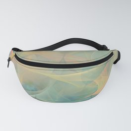 Opalized Plasma ~ Green & Peach Abstract Fractal Art Fanny Pack