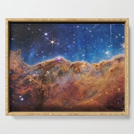 Cosmic Cliffs : The Carina Nebula Webb Telescope JWST  Serving Tray