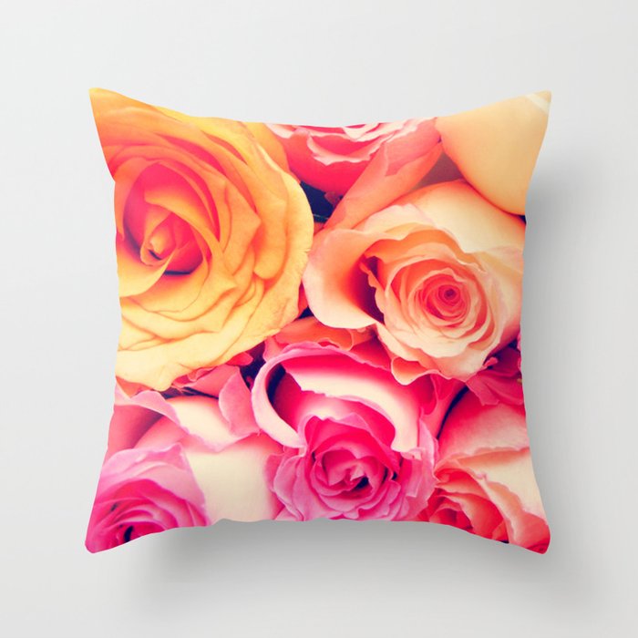Roses Only Throw Pillow