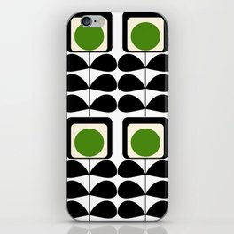 Square green flower#2 iPhone Skin