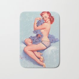 Pin Up Girl Roxane By Gil Elvgren Natural Redhead Bath Mat | Purevintagelove, Sexy, Sassy, Antique, Gilelvgren, Redhead, Elvgren, Fun, Sensual, Vintage 