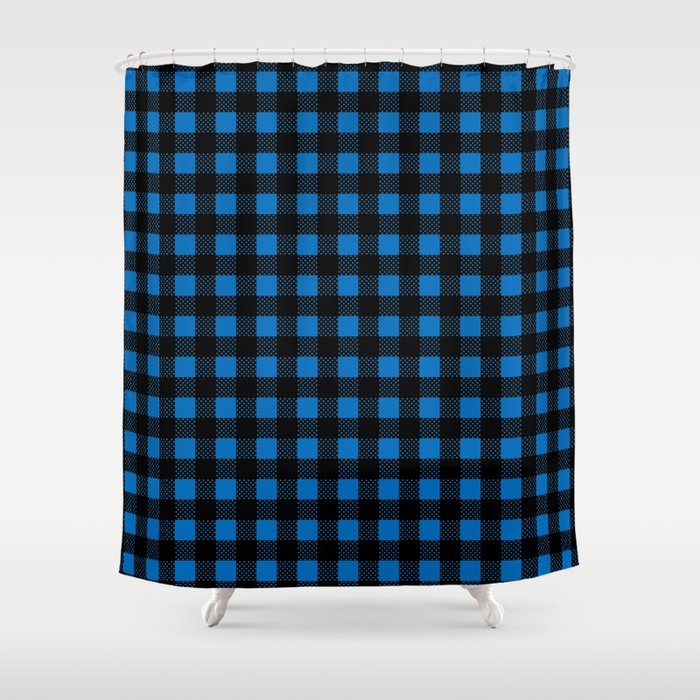 Blue Gingham - 25 Shower Curtain