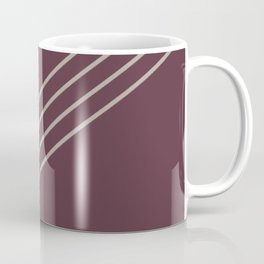 Deep Purple Taupe Gray Stripe Diagonal Pattern 2021 Color of the Year Epoch and Fondue Coffee Mug