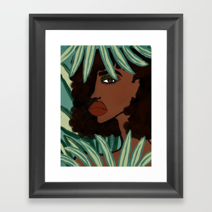 Lady In The Jungle Framed Art Print