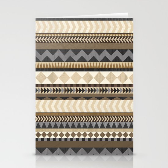 Dusty Aztec Pattern Stationery Cards
