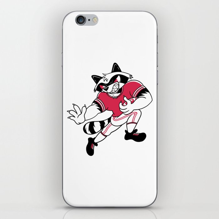 Football Raccoon Funny Sport Animal Trash Panda iPhone Skin