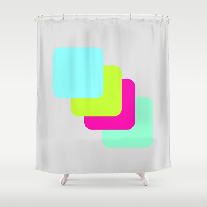 colourful shower curtain