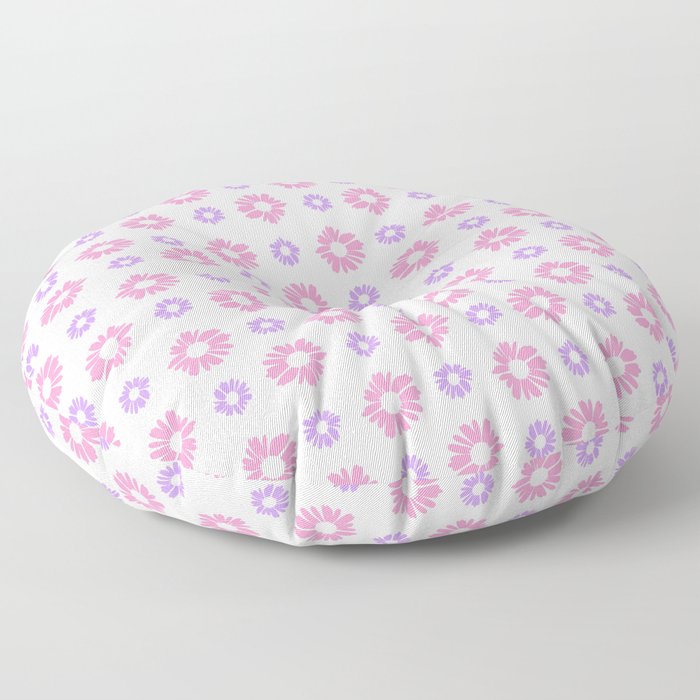 from a true flower 2 purple and pink Floor Pillow