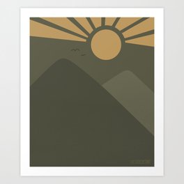 Mountain View Sunrise Art Print