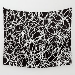 Abstract #4 Black and White Wall Tapestry