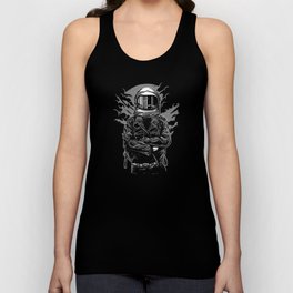 Astronaut Motorcyclist Shirt Design Unisex Tank Top